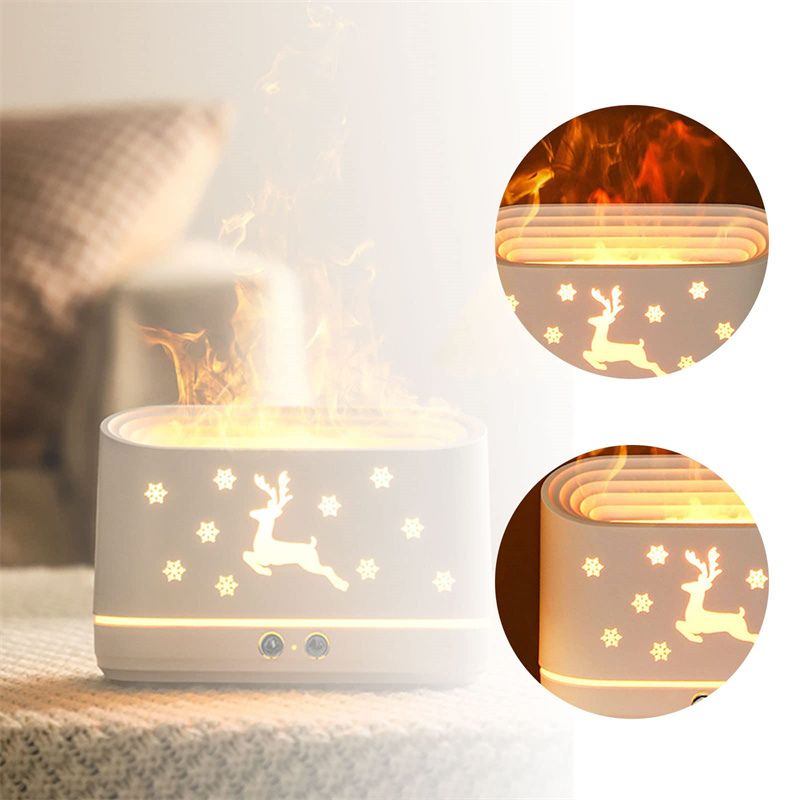 Humidificador Huevito Esencial - Doble Luz de Llama y Aromaterapia para Espacios hasta 30m²