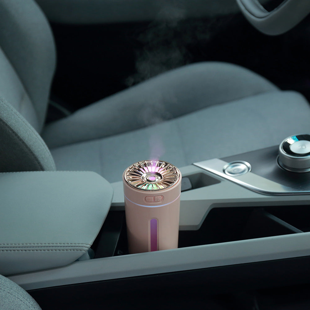 Humidificador Ultrasónico LED Neutro - Neblina Fresca para Hogar y Auto con 7 Luces Cambiantes
