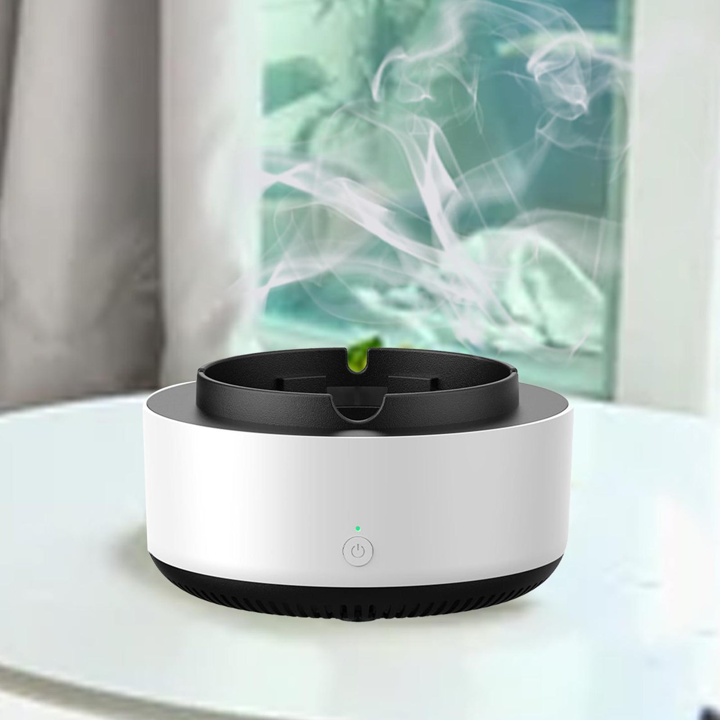 Purificador de aire inteligente con cenicero y filtro silencioso pa’ eliminar humo y malos olores