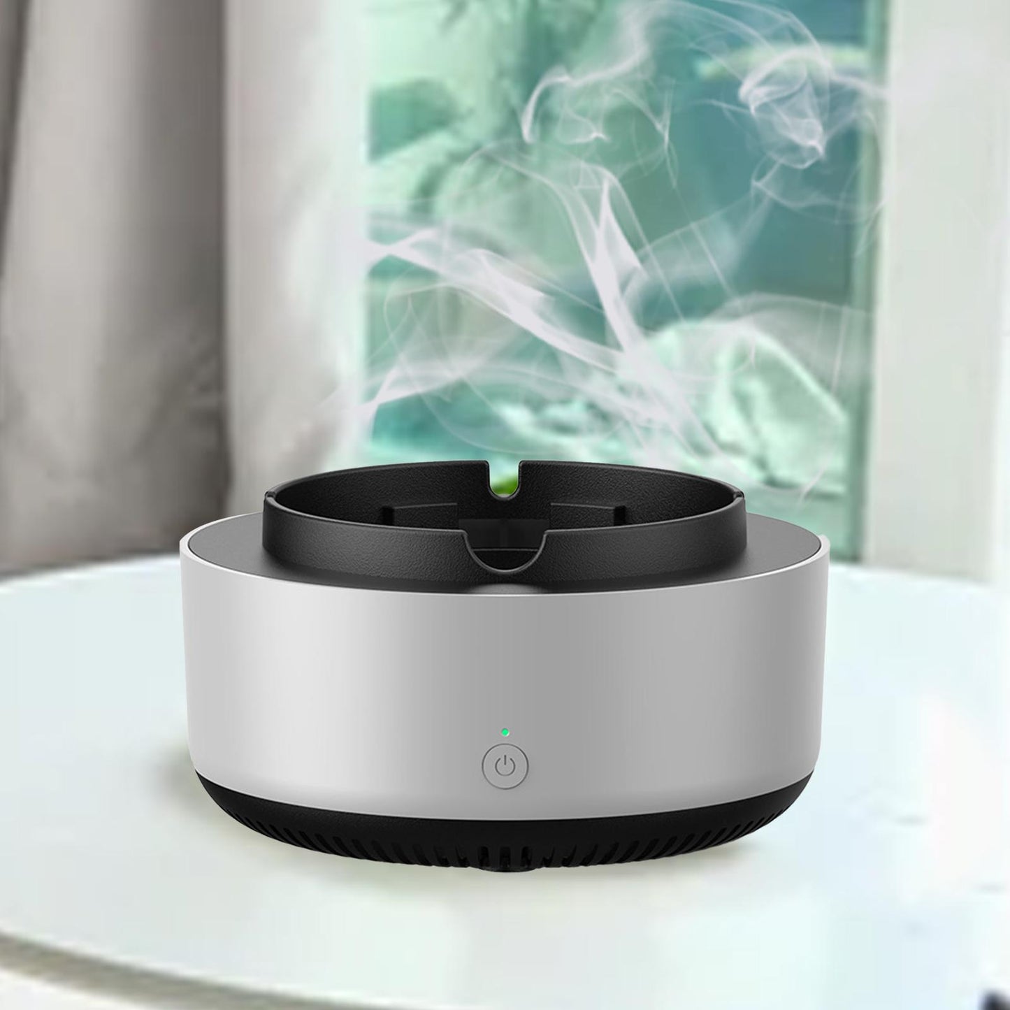 Purificador de aire inteligente con cenicero y filtro silencioso pa’ eliminar humo y malos olores