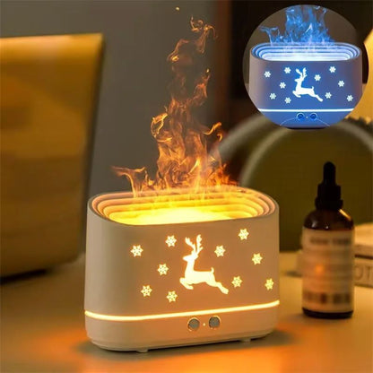 Humidificador Huevito Esencial - Doble Luz de Llama y Aromaterapia para Espacios hasta 30m²