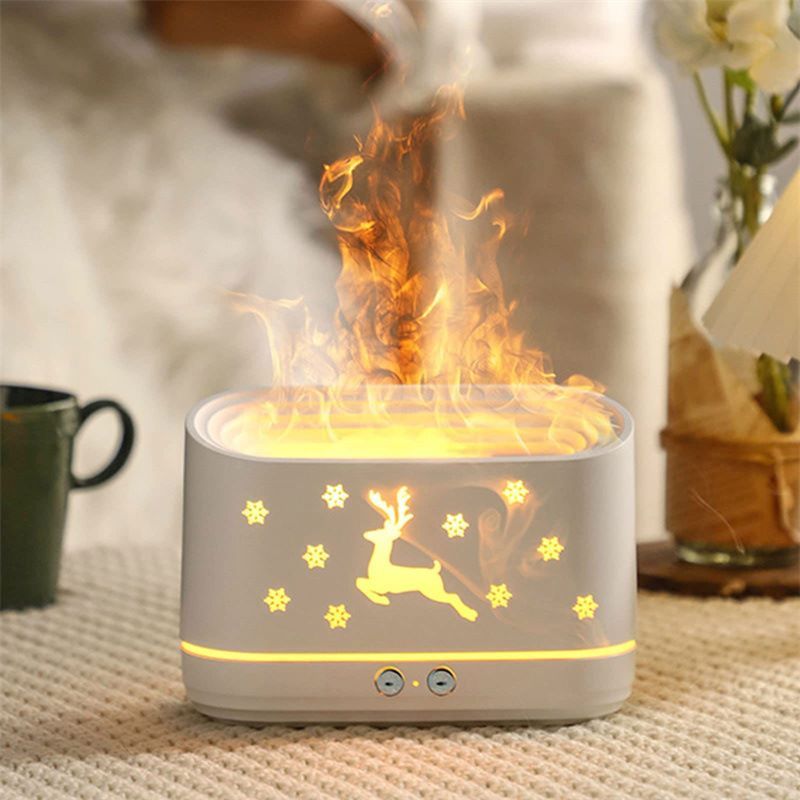 Humidificador Huevito Esencial - Doble Luz de Llama y Aromaterapia para Espacios hasta 30m²