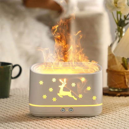 Humidificador Huevito Esencial - Doble Luz de Llama y Aromaterapia para Espacios hasta 30m²