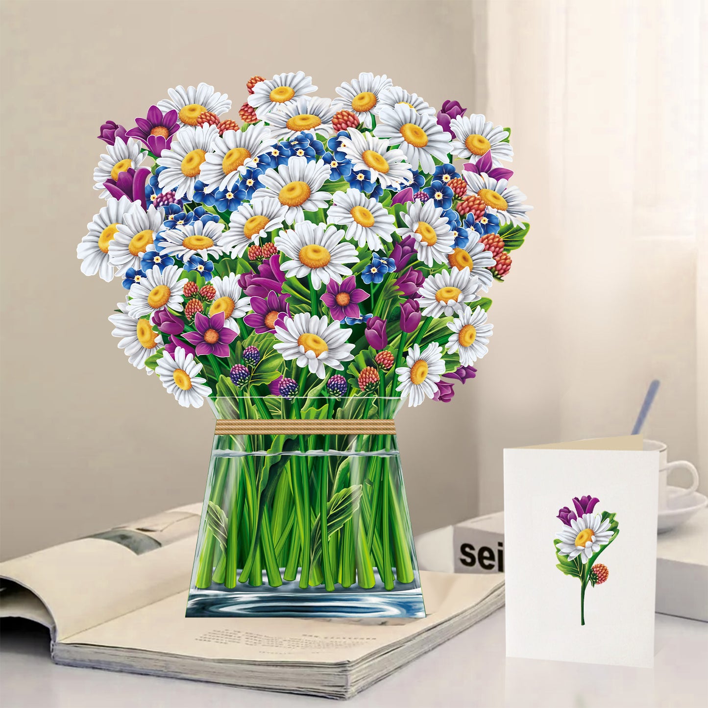 Buquê de Flores Pop-up 3D