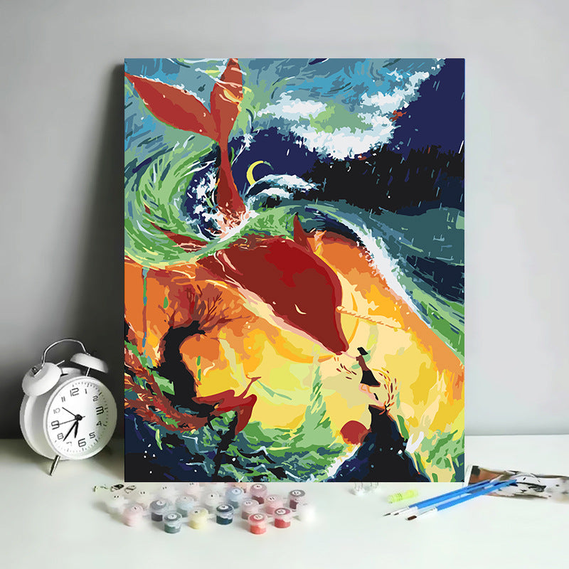 Kit de Pintura por Números Abstracto Minimalista - 30x40 cm | DIY para Relajación y Decoración