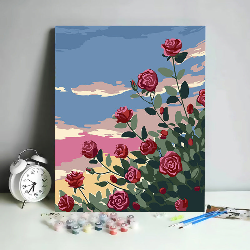 Kit de Pintura por Números Abstracto Minimalista - 30x40 cm | DIY para Relajación y Decoración