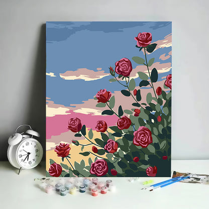 Kit de Pintura por Números Abstracto Minimalista - 30x40 cm | DIY para Relajación y Decoración
