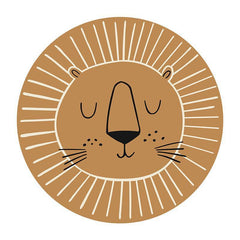 Alfombra Redonda Leoncito pa' la Pieza de los Niños, Bien Gruesa y en Varios Tamaños