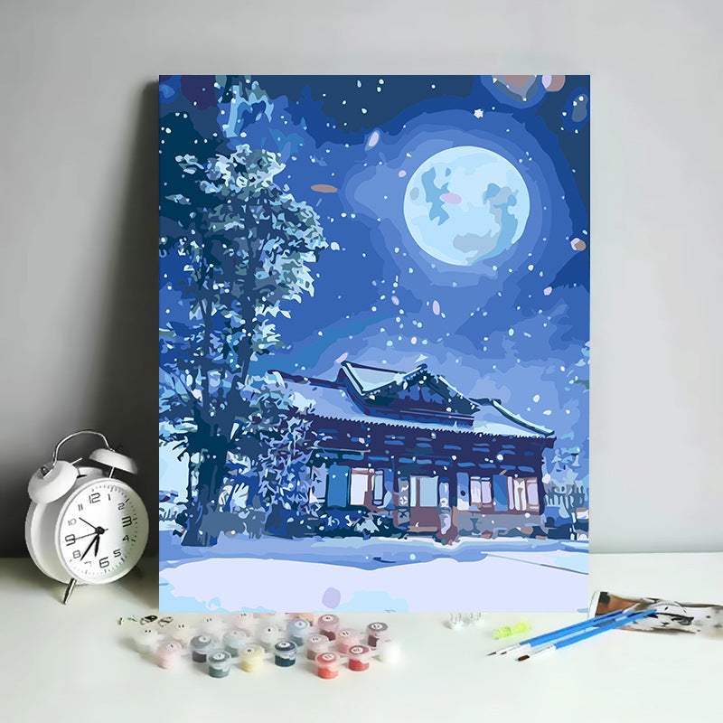 Kit de Pintura por Números Abstracto Minimalista - 30x40 cm | DIY para Relajación y Decoración