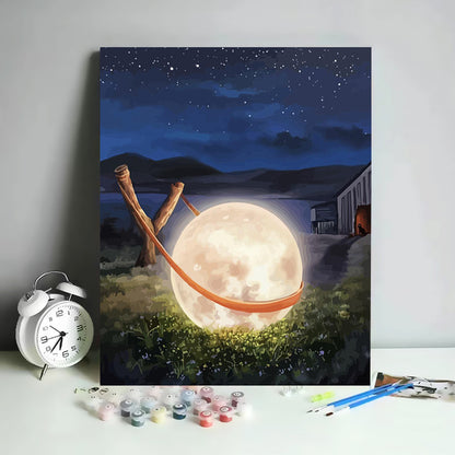 Kit de Pintura por Números Abstracto Minimalista - 30x40 cm | DIY para Relajación y Decoración