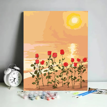 Kit de Pintura por Números Abstracto Minimalista - 30x40 cm | DIY para Relajación y Decoración