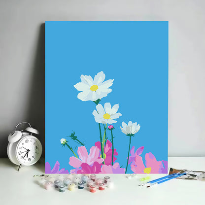 Kit de Pintura por Números Abstracto Minimalista - 30x40 cm | DIY para Relajación y Decoración