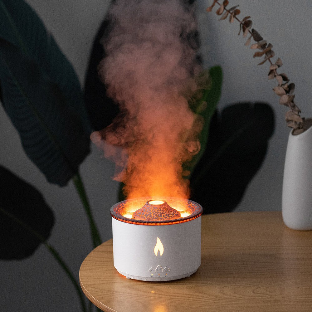 Humidificador con Lámpara de Llama PINVO - Estilo Volcán para Aromaterapia y Relajación