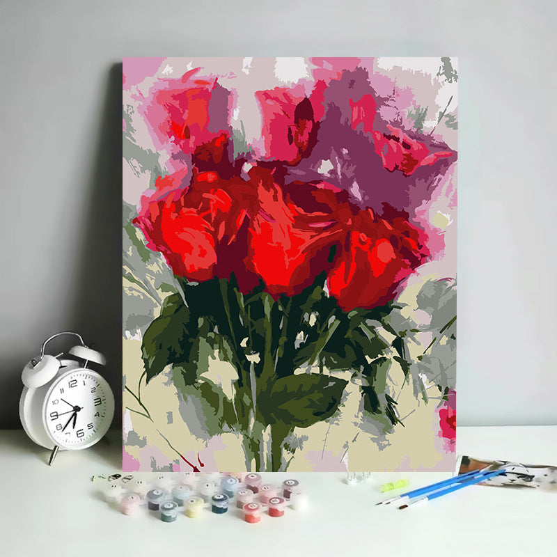 Kit de Pintura por Números Abstracto Minimalista - 30x40 cm | DIY para Relajación y Decoración