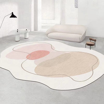 Alfombra Wabi Sabi irregular, perfectita pa' el salón, con mucho estilo y onda minimalista.