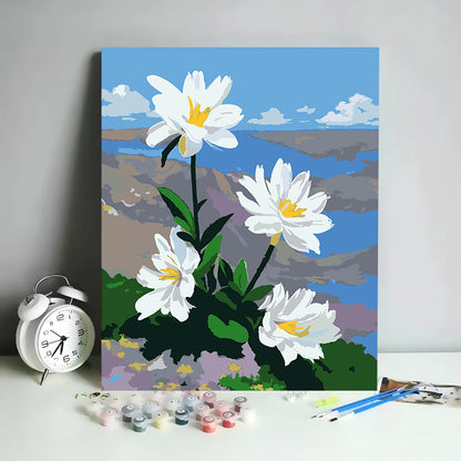 Kit de Pintura por Números Abstracto Minimalista - 30x40 cm | DIY para Relajación y Decoración