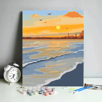 Kit de Pintura por Números Abstracto Minimalista - 30x40 cm | DIY para Relajación y Decoración