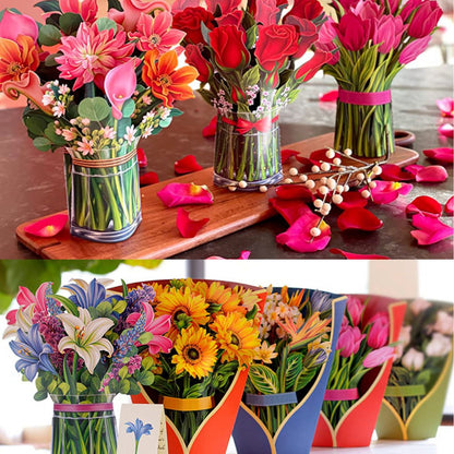 Buquê de Flores Pop-up 3D