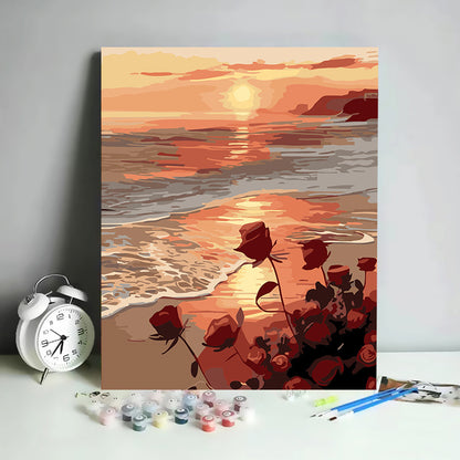 Kit de Pintura por Números Abstracto Minimalista - 30x40 cm | DIY para Relajación y Decoración