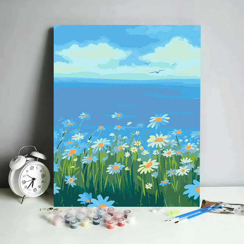 Kit de Pintura por Números Abstracto Minimalista - 30x40 cm | DIY para Relajación y Decoración