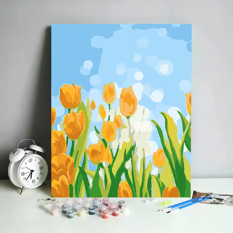 Kit de Pintura por Números Abstracto Minimalista - 30x40 cm | DIY para Relajación y Decoración