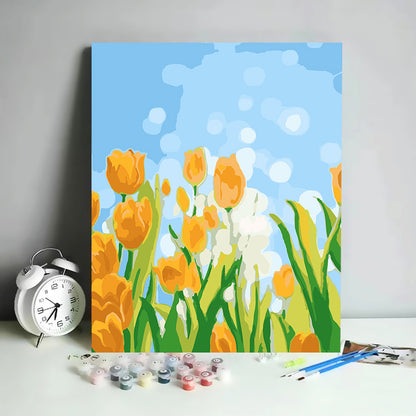 Kit de Pintura por Números Abstracto Minimalista - 30x40 cm | DIY para Relajación y Decoración