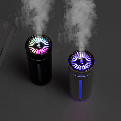 Humidificador Ultrasónico LED Neutro - Neblina Fresca para Hogar y Auto con 7 Luces Cambiantes