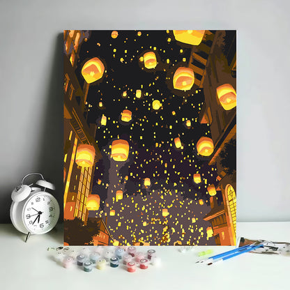 Kit de Pintura por Números Abstracto Minimalista - 30x40 cm | DIY para Relajación y Decoración