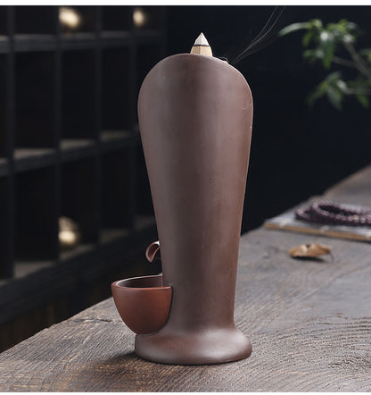 Quemador de Incienso Cascada de Cerámica - Elegancia y Relax para tu Hogar