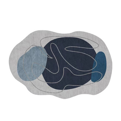 Alfombra Wabi Sabi irregular, perfectita pa' el salón, con mucho estilo y onda minimalista.