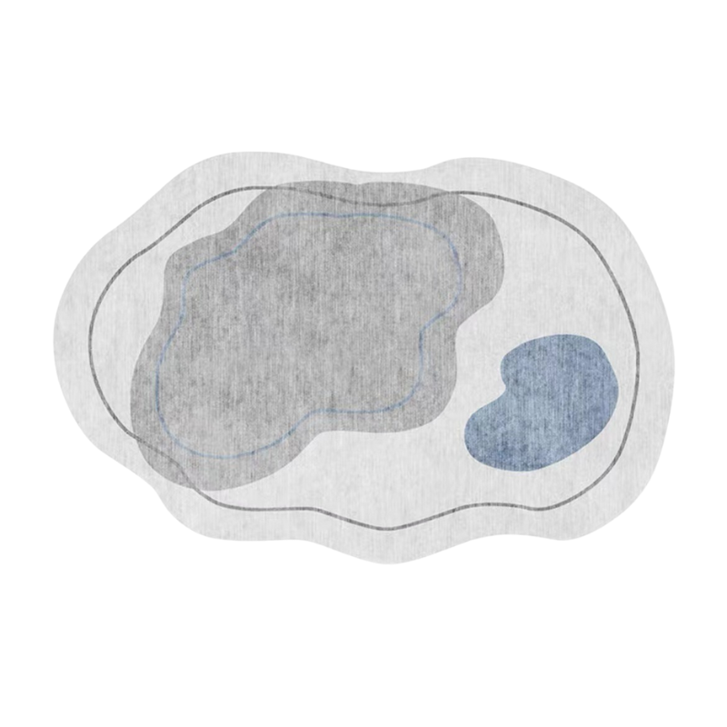 Alfombra Wabi Sabi irregular, perfectita pa' el salón, con mucho estilo y onda minimalista.