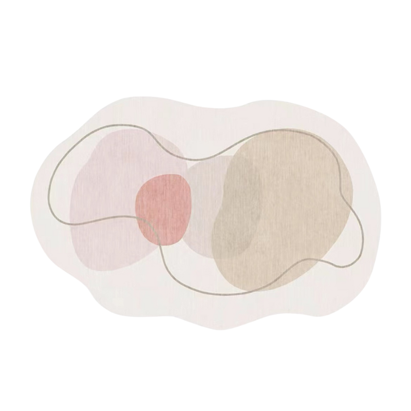 Alfombra Wabi Sabi irregular, perfectita pa' el salón, con mucho estilo y onda minimalista.